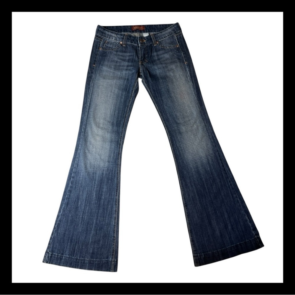 Denim Flared Jeans 100% Cotton Wide Leg Denim size 7